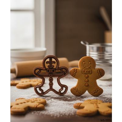 Zencefilli Adam Figürlü Kurabiye Kalıbı Hamur Kesici Şeker ve Oyun Hamuru İçin Tek Parça Kalıp