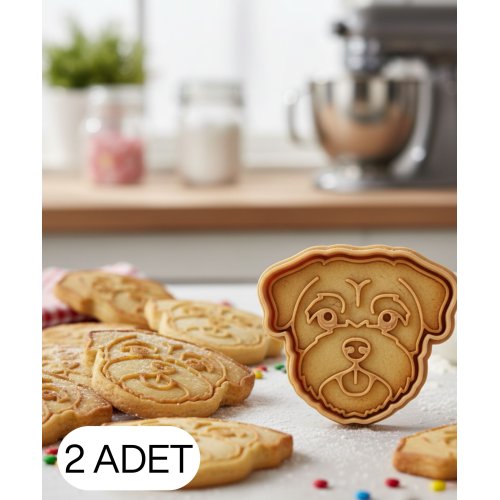 2Li Shih Tzu Şekillendirici Kalıp Kurabiye Hamur Kesici Oyun ve Şeker Hamuru Seti