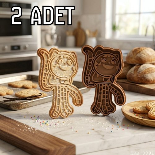 2Li Uzun Kuyruklu Kedi Hamur Şekillendirici Kurabiye Kalıbı Oyun Hamuru Kalıbı 6 5 cm