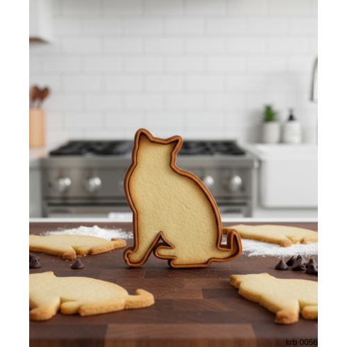 Kedi Figürlü Midi Boy Kurabiye Kalıbı Hamur Kesici Şeker ve Oyun Hamuru İçin Tek  Parça