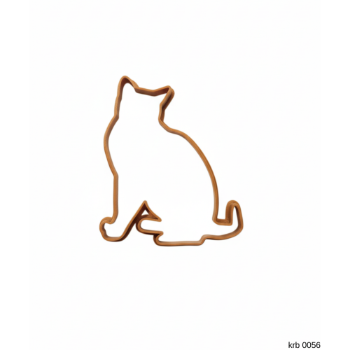Kedi Figürlü Midi Boy Kurabiye Kalıbı Hamur Kesici Şeker ve Oyun Hamuru İçin Tek  Parça