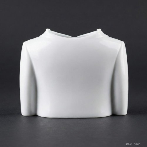 Beyaz Ceket Formlu Kravatlı Dekoratif Kalemlik Masaüstü Plastik Düzenleyici