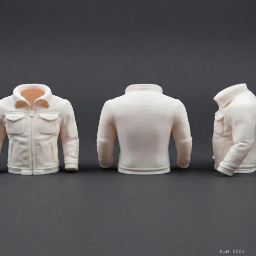 Beyaz Fermuarlı Cepli Deri Ceket Formlu Kalemlik Masaüstü Plastik Düzenleyici