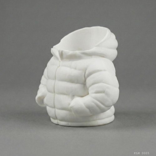 Beyaz Şişme Mont Puf Formlu Büyük Boy Makyaj Fırçalığı Masaüstü Kozmetik Düzenleyici