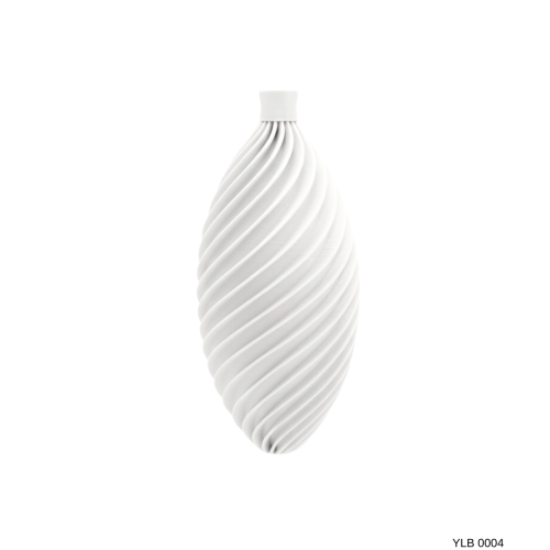 Beyaz Uzun Spiral Desenli Dekoratif Yılbaşı Süsü