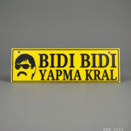 Bıdı Bıdı Yapma Kral Kamyon ve Araba Ön Cam Yazısı Vantuzlu 25cmx8cmx4mm