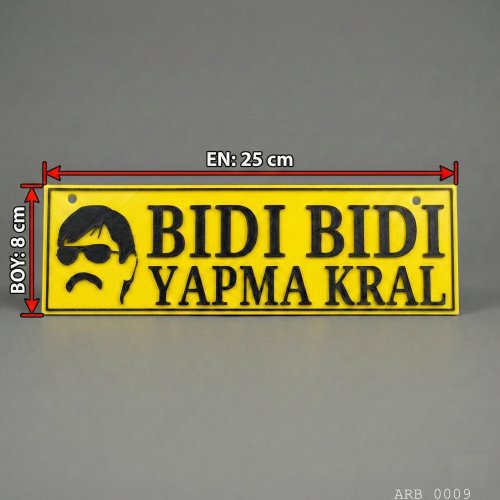 Bıdı Bıdı Yapma Kral Kamyon ve Araba Ön Cam Yazısı Vantuzlu 25cmx8cmx4mm