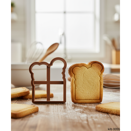 Ekmek Şeklinde Kurabiye Kalıbı Hamur Kesici Şeker ve Oyun Hamuru İçin Tek Parça Kalıp