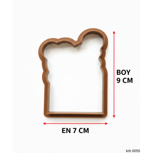 Ekmek Şeklinde Kurabiye Kalıbı Hamur Kesici Şeker ve Oyun Hamuru İçin Tek Parça Kalıp