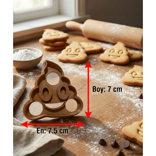 Emoji Figürlü Kurabiye Kalıbı Hamur Kesici  Mizah Temalı Şeker ve Oyun Hamuru İçin Tek Parça Kalıp