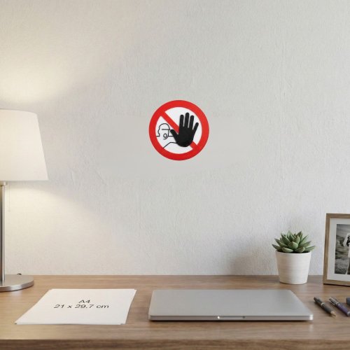 Girilmez İşareti Yuvarlak Dekoratif Uyarı Tabelası 13xcm13cmx4mm