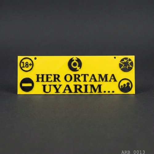 Her Ortama Uyarım Kamyon ve Araba Ön Cam Yazısı Vantuzlu 25cmx8cmx4mm