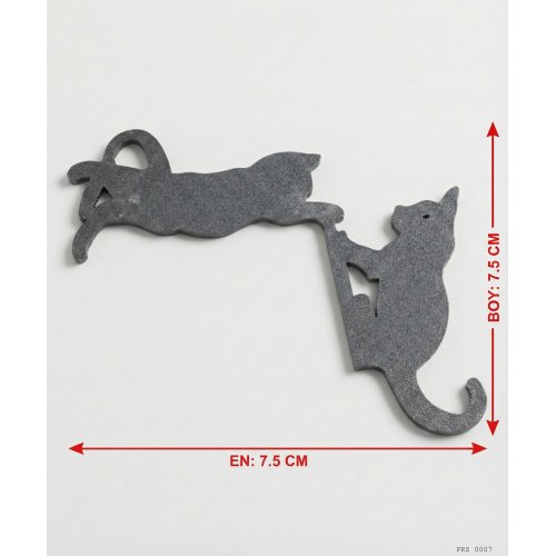 İki Kedi Figürlü Anahtar Priz Dekoru