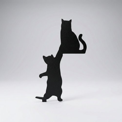 İki Kedi Figürlü Kapı Köşe Dekoru