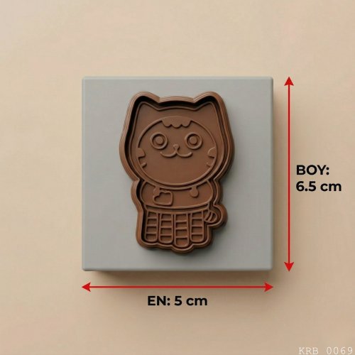 Kedi Figürlü Hamur Şekillendirici Kurabiye Kalıbı Oyun Hamuru Kalıbı 6 5 cm