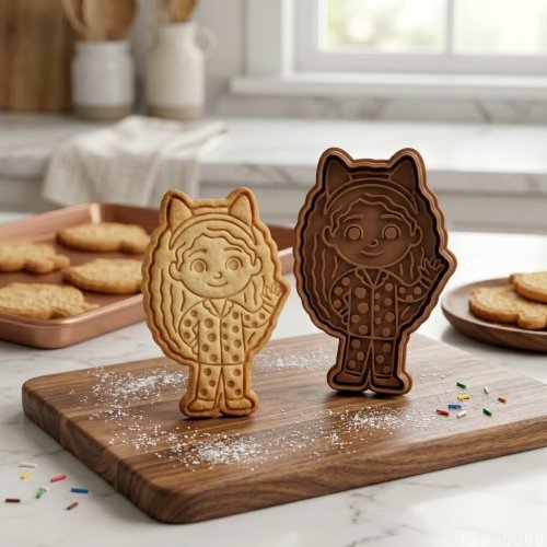 Kedi Kulaklı Kız Hamur Şekillendirici Kurabiye Kalıbı Oyun Hamuru Kalıbı 8 5 cm