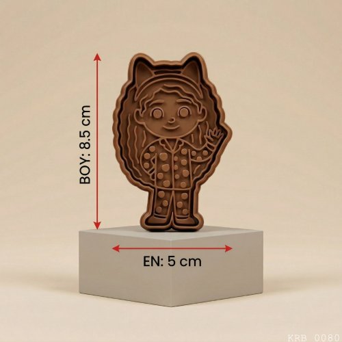 Kedi Kulaklı Kız Hamur Şekillendirici Kurabiye Kalıbı Oyun Hamuru Kalıbı 8 5 cm