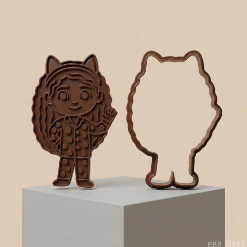 Kedi Kulaklı Kız Hamur Şekillendirici Kurabiye Kalıbı Oyun Hamuru Kalıbı 8 5 cm