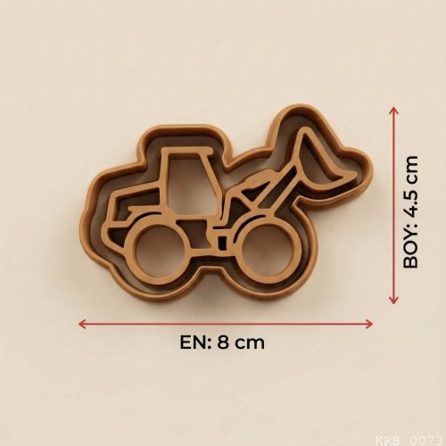 2Li Kepçe İş Makinesi Hamur Şekillendirici Kurabiye Kalıbı Oyun Hamuru Kalıbı 8 cm