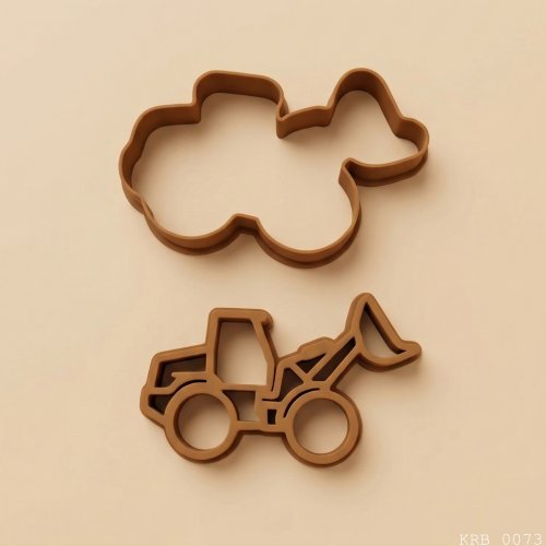 2Li Kepçe İş Makinesi Hamur Şekillendirici Kurabiye Kalıbı Oyun Hamuru Kalıbı 8 cm