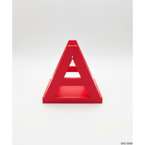 Kırmızı A Harf Şeklinde Mini Saksı İsmine Özel Baş Harf Tasarım 7,5 Cm Masa Üstü Ofis Dekoru