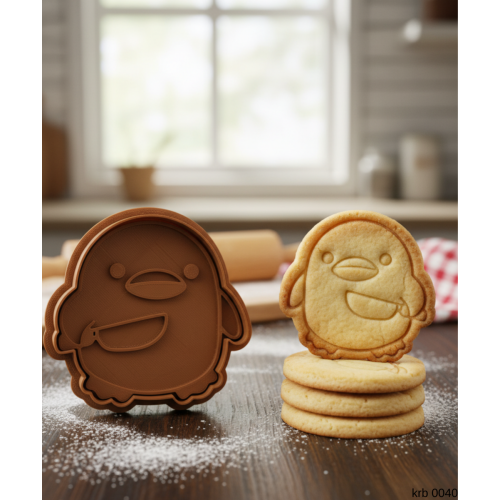 Mizah Temalı Penguen Kurabiye Kalıbı Çift Parça Hamur Kesici Şeker ve Oyun Hamuru İçin