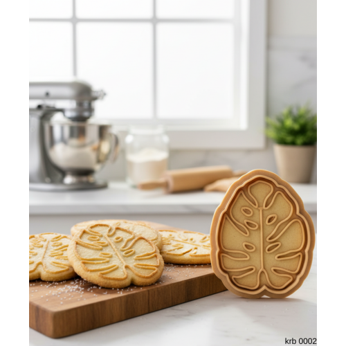 Monstera Yaprak Şekillendirici Kalıp Kurabiye Hamur Kesici Oyun ve Şeker Hamuru Seti