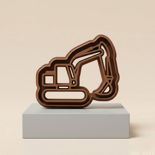 3Lü Paletli Ekskavatör Hamur Şekillendirici Kurabiye Kalıbı Oyun Hamuru Kalıbı 8 cm