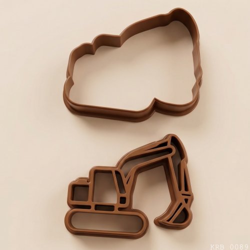 3Lü Paletli Ekskavatör Hamur Şekillendirici Kurabiye Kalıbı Oyun Hamuru Kalıbı 8 cm