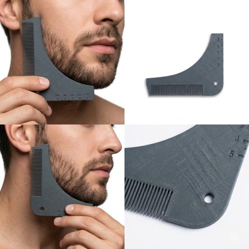 Sakal Şekillendirici Düzgün Sakal Kesme Tarağı Plastik Düzgün Sakal Kesme Şablonu C Sakal