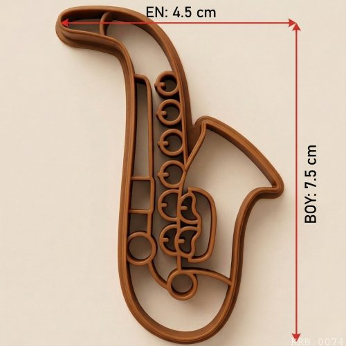 2Li Saksafon Figürlü Hamur Şekillendirici Kurabiye Kalıbı Oyun Hamuru Kalıbı 7 5 cm