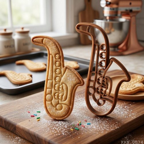 2Li Saksafon Figürlü Hamur Şekillendirici Kurabiye Kalıbı Oyun Hamuru Kalıbı 7 5 cm