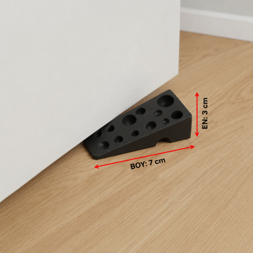 Sarı Peynir Şeklinde Delikli Kama Kapı Stoperi Dekoratif Kapı Tutucu