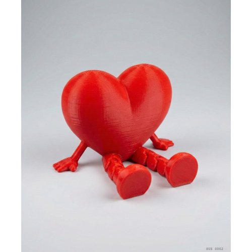 Sarkık Ayaklı Kırmızı Kalp Dekor Biblo