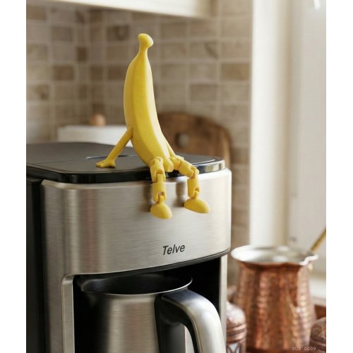 Sarkık Ayaklı Muz Dekor Biblo Sarı