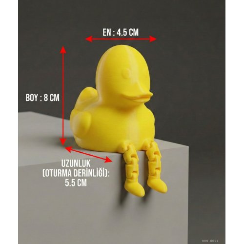 Sarkık Ayaklı Sarı Ördek Dekor Biblo