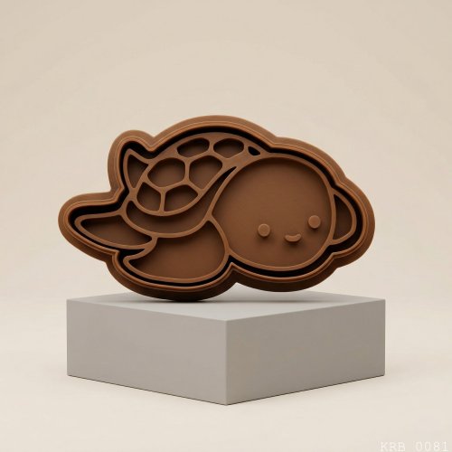 Sevimli Deniz Kaplumbağası Hamur Şekillendirici Kurabiye Ve Oyun Hamuru Kalıbı 9 cm