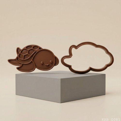 Sevimli Deniz Kaplumbağası Hamur Şekillendirici Kurabiye Ve Oyun Hamuru Kalıbı 9 cm