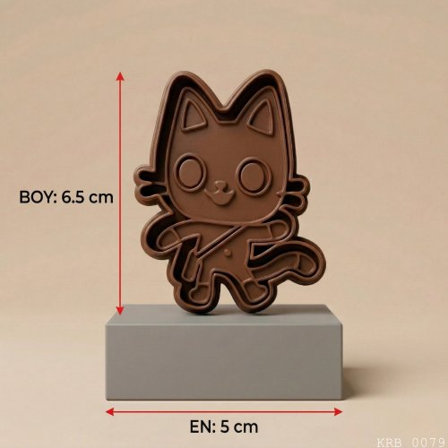 3Lü Sevimli Kahraman Kedi Kurabiye Kalıbı Oyun Hamuru Kalıbı 6 5 cm