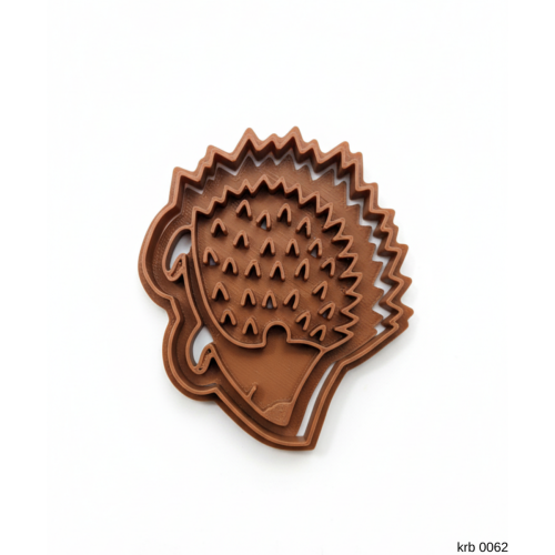 Sevimli Kirpi Figürlü Kurabiye Kalıbı ve Hamur Kesici Şeker ve Oyun Hamuru İçin İki Parça Kalıp