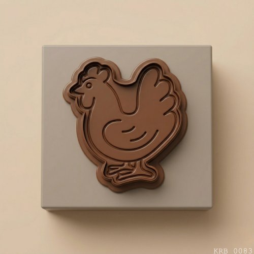 2Li Sevimli Tavuk Figürlü Hamur Şekillendirici Kurabiye Kalıbı Oyun Hamuru Kalıbı 8 cm