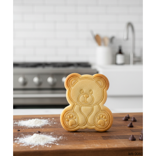 Sevimli Yavru Ayı Figürlü Kurabiye Kalıbı ve Hamur Kesici Şeker Oyun Hamuru İçin İki Parça 