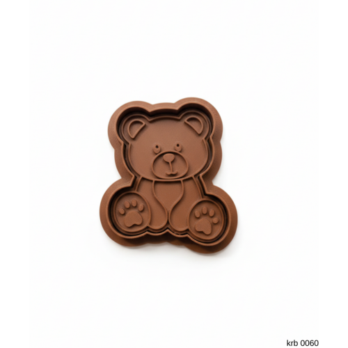 Sevimli Yavru Ayı Figürlü Kurabiye Kalıbı ve Hamur Kesici Şeker Oyun Hamuru İçin İki Parça 