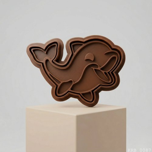 2Li Sevimli Yunus Hamur Şekillendirici Kurabiye Kalıbı Oyun Hamuru Kalıbı 9 cm