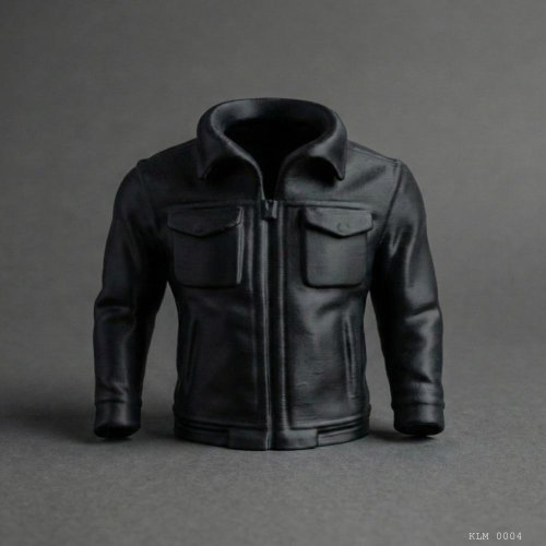 Siyah Fermuarlı Cepli Deri Ceket Formlu Makyaj Fırçalığı Masaüstü Kozmetik Düzenleyici