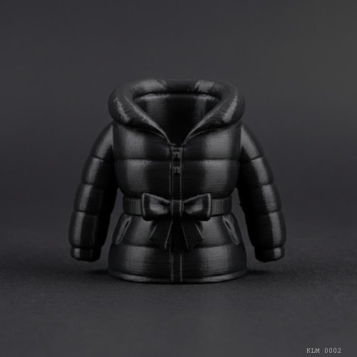 Siyah Kapüşonlu Fiyonklu Bayan Mont Formlu Makyaj Fırçalığı Masaüstü Kozmetik Düzenleyici