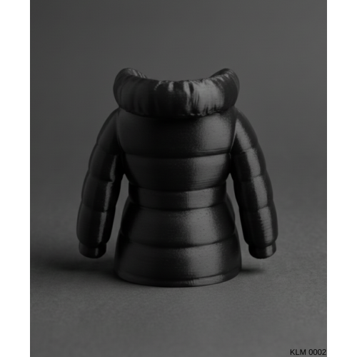 Siyah Kapüşonlu Fiyonklu Bayan Mont Formlu  Kalemlik Masaüstü Plastik Düzenleyici