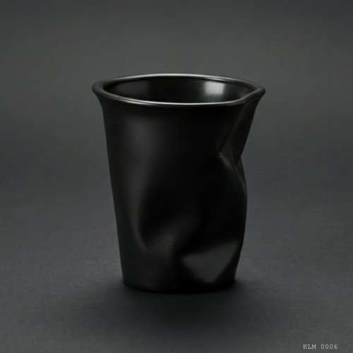 Siyah Modern Yamuk Formlu Bardak Makyaj Fırçalığı Masaüstü Kozmetik Düzenleyici