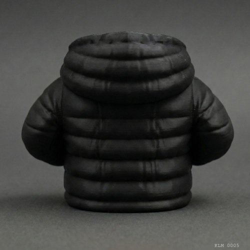 Siyah Şişme Mont Puf Formlu Büyük Boy Makyaj Fırçalığı Masaüstü Kozmetik Düzenleyici