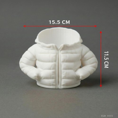 Siyah Şişme Mont Puf Formlu Büyük Boy Kalemlik Masaüstü Plastik Düzenleyici 